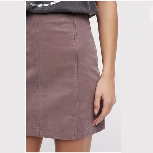 Free People Vegan Suede Skirt NWT - Picture 3 of 5